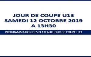 Jour de coupe U13 du samedi 12 octobre.